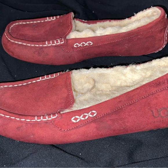 UGG Australia Ansley Slippers Womens SZ 9 Purple Suede Shearling - Picture 6 of 7